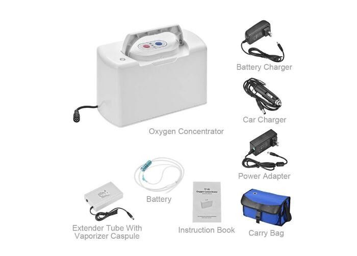 Taşınabilir Oksijen Makinesi Evde Kullanım Taşınabilir Oksijen Jeneratörü 1.5 ~ 3L / Min% 30 Konsantrasyon